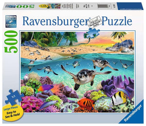 Race of the Baby Sea Turtles - 500 piece large format