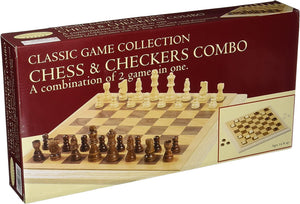 Chess & Checkers 15" Wood