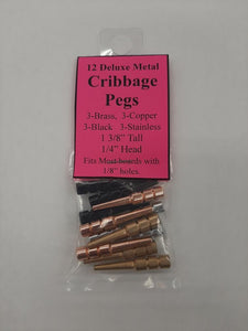 Cribbage Metal Pegs Set/12