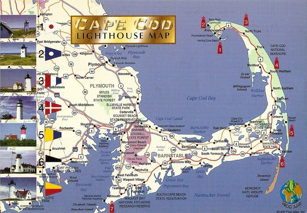 Cape Cod Lighthouse Map
