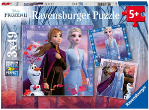 Frozen II: The Journey Starts - 3 x 49 piece puzzles