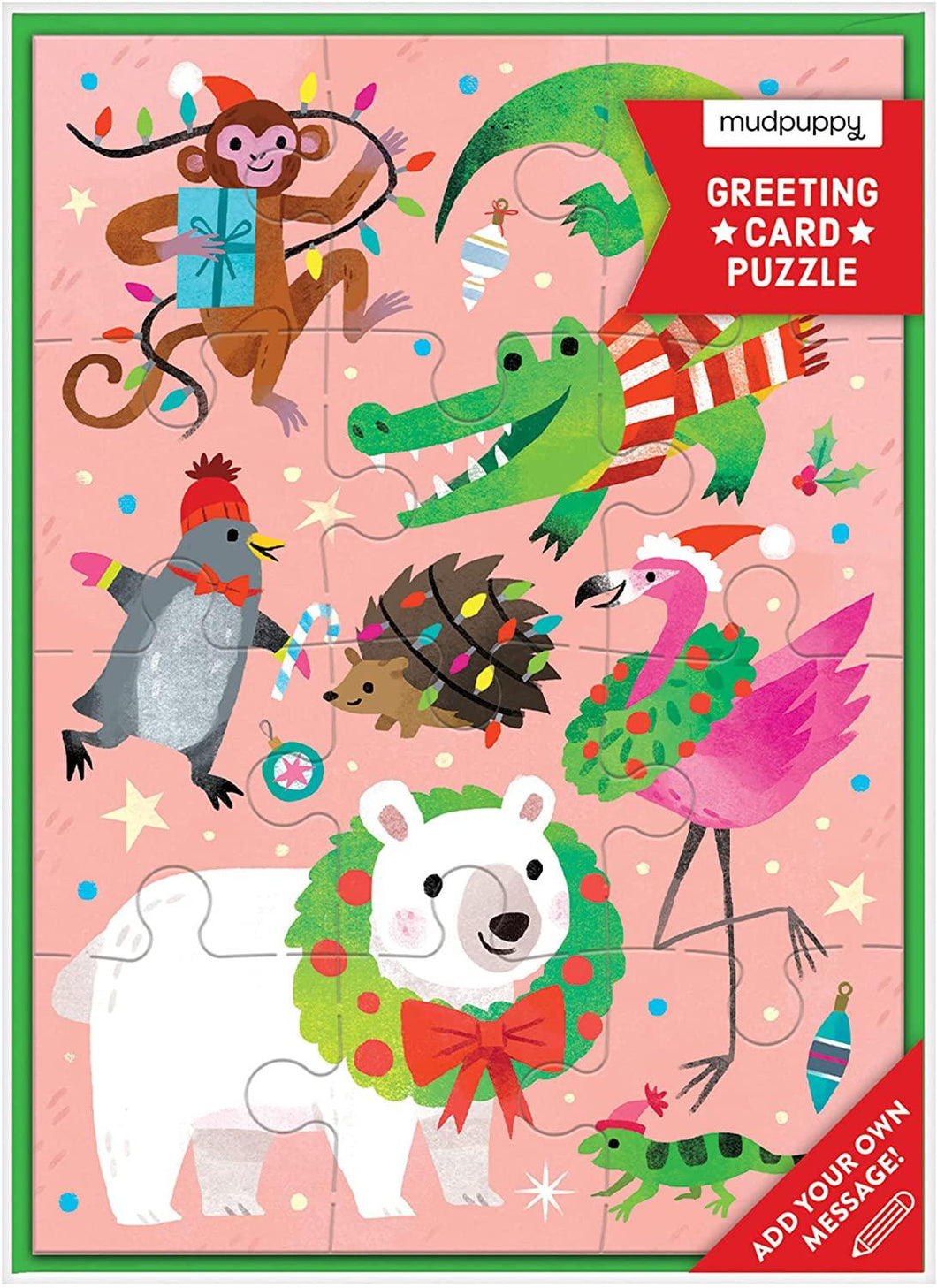 Merry Christmas Animal Card Puzzle