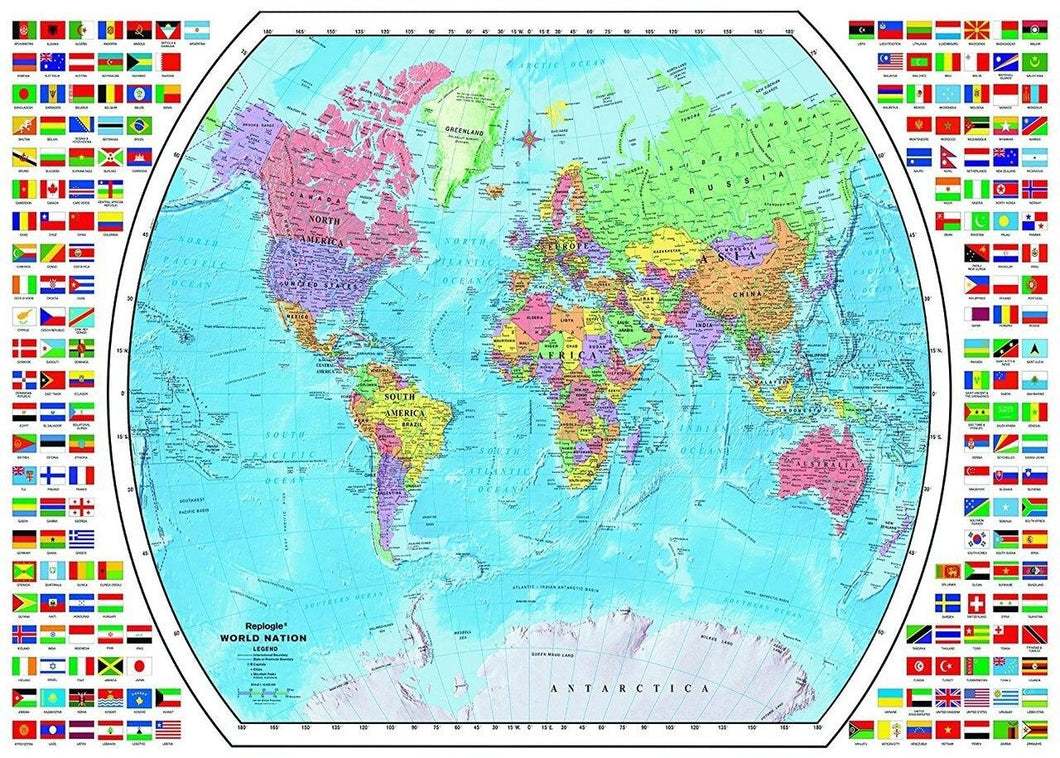 Political World Map - 1000 piece