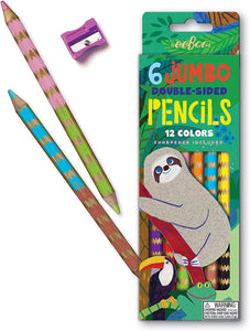 Sloths Double-Sided Jumbo Pencils