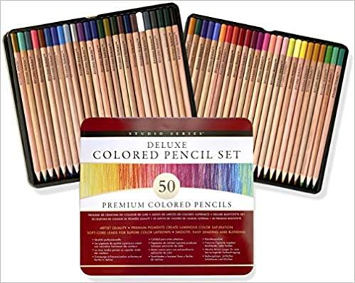 Studio Series Deluxe Colored Pencils Set of 50 Pencils