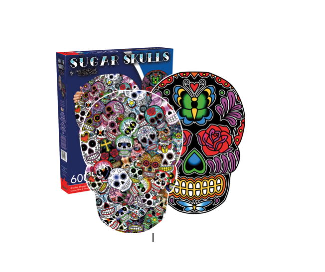 Sugar Skulls - 600 piece Double-sided Shaped