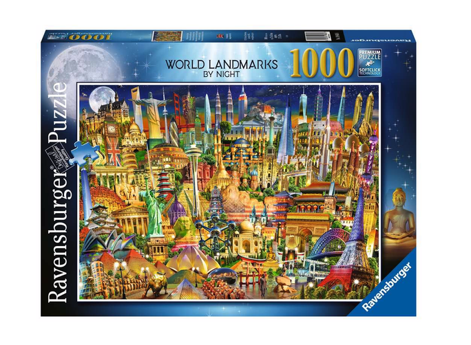 World Landmarks at Night - 1000 piece